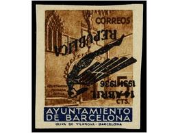 774 ** ESPAÑA: AYUNTAMIENTO DE BARCELONA. Ed.NE 19/21hi. <B>NO EMITIDOS. </B>Juego Completo (3 Valores) Y <B>HABILITACIÓ - Sonstige & Ohne Zuordnung