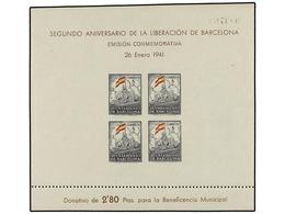 789 ** ESPAÑA: AYUNTAMIENTO DE BARCELONA. Ed.29/30s. <B>HB SIN DENTAR.</B> LUJO. Cat. 205?. - Autres & Non Classés