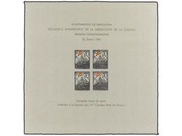 791 (*) ESPAÑA: AYUNTAMIENTO DE BARCELONA. Ed.30. <B>HB. TIRADA ESPECIAL</B>, Impresa Sobre Seda, De Mayor Tamaño (171x1 - Autres & Non Classés