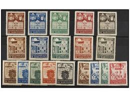 793 ** ESPAÑA: AYUNTAMIENTO DE BARCELONA. Ed.33/37d, 42/46d, 55/59d, 65/68d. SERIES COMPLETAS, Dentado 16. LUJO. Cat. 17 - Autres & Non Classés