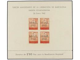 796 */(*) ESPAÑA: AYUNTAMIENTO DE BARCELONA. Ed.40/41s. <B>HB SIN DENTAR. </B>RAROS. Cat. 710?. - Autres & Non Classés