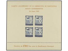 797 ** ESPAÑA: AYUNTAMIENTO DE BARCELONA. Ed.47/48s. <B>HB SIN DENTAR.</B> RARAS. Cat. 530?. - Autres & Non Classés