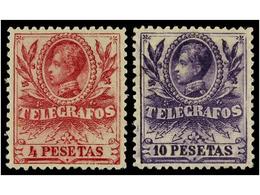 842 ** ESPAÑA: TELEGRAFOS. Ed.39/46. SERIE COMPLETA, Excelentes Centrajes. Rara Sin Fijasellos. Cat. +340?. - Otros & Sin Clasificación