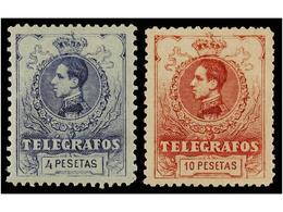 843 * ESPAÑA: TELEGRAFOS. Ed.47/54. SERIE COMPLETA. Excelentes Centrajes, Rara Así. Cat. 220?. - Andere & Zonder Classificatie