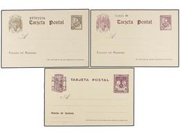 881 ESPAÑA ENTEROS POSTALES. Ed.81, 82, 86. Tres Enteros Postales En Nuevo. Cat. 233?. - Other & Unclassified