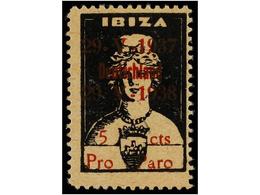 920 ESPAÑA GUERRA CIVIL. <B>IBIZA. 5 Cts.</B> Azul<B> PRO-PARO.</B> Habilitación<B> 27-7-1937/DEUTSCHLAND.</B> Conmemora - Otros & Sin Clasificación