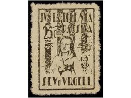 924 ESPAÑA GUERRA CIVIL. <B>SEO DE URGELL. 25 Cts.</B> Negro,<B>OFENSA PASSIVA</B> (Allpuz 1). - Sonstige & Ohne Zuordnung