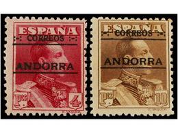 938 ** COLONIAS ESPAÑOLAS: ANDORRA. Ed.1/14. SERIE COMPLETA, Centrajes Habituales. Rara Sin Fijasellos. Cat. 940?. - Other & Unclassified