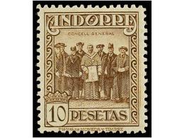 948 ** COLONIAS ESPAÑOLAS: ANDORRA. Ed.25/26. <B>4 Pts.</B> Y <B>10 Pts.</B> Excelentes Centrajes. LUJO. Cat. 284?. - Autres & Non Classés