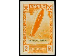 960 ** COLONIAS ESPAÑOLAS: ANDORRA. Ed.B-1/6s. <B>BENEFICENCIA. </B>Serie Completa<B> SIN DENTAR. </B>LUJO. Cert. COMEX. - Sonstige & Ohne Zuordnung