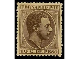 990 ** COLONIAS ESPAÑOLAS: FERNANDO POO. Ed.5/8. SERIE COMPLETA, Excelentes Centrajes. Muy Rara Sin Fijasellos. Cat. 208 - Sonstige & Ohne Zuordnung