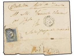 1041 MARRUECOS. 1866 (1 Enero). CALATAYUD A CEUTA. Carta Enviada A Un Militar De Campaña Circulada Con Sello De <B>4 Cua - Other & Unclassified