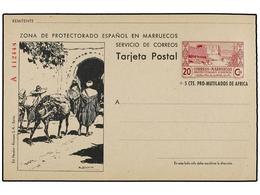1073 MARRUECOS. <B>20 Cts. + 5 Cts.</B> Entero Postal En Nuevo (Ed. 57). Cat. 295?. - Other & Unclassified