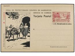 1073 MARRUECOS. <B>20 Cts. + 5 Cts.</B> Entero Postal En Nuevo (Ed. 57). Cat. 295?. - Otros & Sin Clasificación