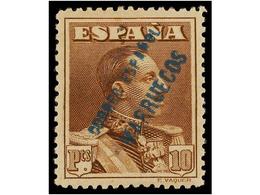 1133 **/* COLONIAS ESPAÑOLAS: TANGER. Ed.NE 4/6. <B>NO EMITIDOS. 1 Pta., 4 Pts.</B> Y <B>10 Pts.</B> Excelentes Centraje - Autres & Non Classés