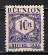 REUNION - 1947 -CIFRA - 10 C. - USATO - Postage Due