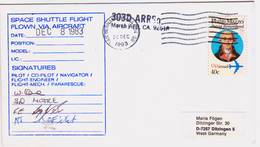 1983 USA Space Shuttle Challenger STS-9 And Space Shuttle Flight Comemorative Cover With Signature - North  America