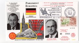 1983 - Strasbourg - Conseil De L'Europe - Mr Helmut KOHL Chancelier De La R.F.A Et Mr GENSCHER Ministre Aff. Etrangères - Institutions Européennes