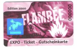 Germany - EXPO 2000 Hannover - EXPO Ticket Gutscheinkarte Card - Hologram - Hologramm - No Phonecard !! - Ausstellungskarten