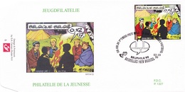 B01-158 2844  BD P1327 FDC   Rare De Beverpatroelje La Patrouille Des Castors Mitacq 2-10-1999 Bruxelles 1020 Brussel€10 - 1991-2000