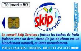 Télécarte 50 : Skip Services (puce Sur Fond Noir) - Publicité