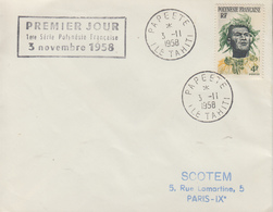 Enveloppe  FDC   1er  Jour   POLYNESIE   Indigéne    1958 - FDC