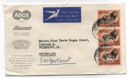 South Africa/Switzerland LION AIRMAIL COVER 1955 - Poste Aérienne
