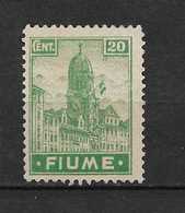 LOTE 1706   /////  (C015)    ITALIA   FIUME   YVERT Nº:  37 *MH - Fiume