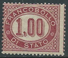 1875 REGNO SERVIZIO DI STATO 1 LIRA MNH ** - I52 - Dienstzegels