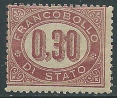 1875 REGNO SERVIZIO DI STATO 30 CENT MNH ** - I52-2 - Officials