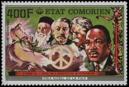 COMORES Pa 126 ** MNH Prix Nobel Paix Peace A. SCHWEITZER 1952 DUNANT 1901 BRIAND 1926 M. LUTHER KING 1964 - Albert Schweitzer