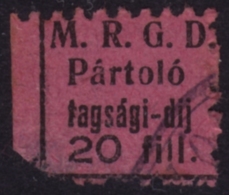 M. R. G. D. / M.R.G.D. - Member Label / Vignette / Cinderella - Used (damages) - HUNGARY - Dienstmarken