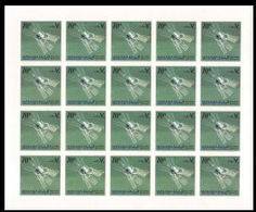 MANAMA 1968 Space D1 Satellite 70Dh IMPERF.COMPLETE SHEET:20 Stamps Australia-related Telecom TV - Oceania