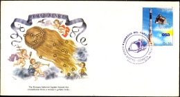 BERENICE'S HAIR-CONSTELLATION AND JUPTER EXPLORATION-SPECIAL COVER-PARAGUAY-1986--BX1-379 - Südamerika
