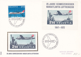25 Jahre Schweizerrischer Nordatlantik - Luftverkehr 1947 - 1972 / Genève 2.5.1972 - Other & Unclassified