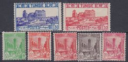 Tunisie  N° 207 / 10 + 212 + 214 + 216 X  Les 7 Valeurs  Trace De Charnière Sinon TB - Neufs