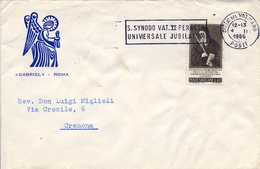 1966 , VATICANO , SOBRE CIRCULADO A CREMONA , JUBILEO UNIVERSAL , SINODO VATICANO II - Lettres & Documents