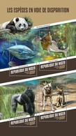 Niger 2018, Animals In Danger, Panda, Fish, Gorilla, Jenas, 4val In BF - Gorilla