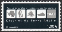 T.A.A.F. // F.S.A.T. 2018 - Emblèmes Des TAAF, District De Terre Adélie - 1 Val Neufs // Mnh - Unused Stamps