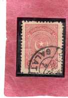 TURCHIA TURKÍA TURKEY REPUBLIC 1923 1925 CRESCENT AND STAR 4 1/2pi USATO USED  OBLIT - Oblitérés