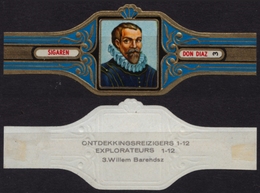 Willem Barents Barentsz - Explorers Ontdekkingsreizigers Belgium Belgique DON DIAZ Sigaren CIGAR CIGARS Label Vignette - Etiketten