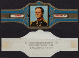 Robert Falcon Scott England - Explorers Ontdekkingsreizigers Belgium DON DIAZ Sigaren CIGAR CIGARS Label Vignette - Etiketten