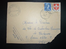 DEVANT TP MARIANNE DE MULLER 20 F + LILLE 5F OBL.15-5 1959 POSTE AUX ARMEES A.F.N. SECTEUR POSTAL 88.692 AFN + Commandan - Guerra D'Algeria