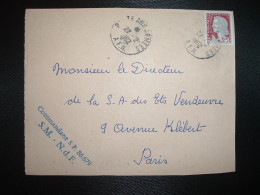 DEVANT TP MARIANNE DE DECARIS 0,25 OBL.27.2 1962 POSTE AUX ARMEES A.F.N + Commandant SP 86.679 S.M. N.d.F. - Guerra D'Algeria