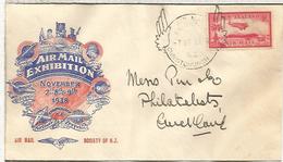 NUEVA ZELANDA 1938 AIR MAIL EXHIBITION CHRISTCHURCH - Storia Postale