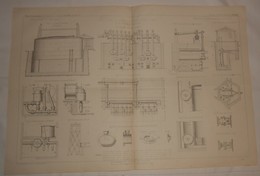 Plan De L'usine à Gaz De Vevey. Canton De Vaud. Suisse.1864 - Arbeitsbeschaffung