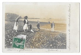 MERS LES BAINS (80) Carte Photo Plage Belle Animation - Mers Les Bains