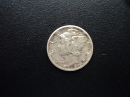 ÉTATS UNIS D'AMÉRIQUE : 1 DIME  1945   KM 140    SUP - 1916-1945: Mercury (kwik)