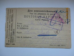 1917 RUSSIA UKRAINE MARKOVTSY KIEV  CENSORED  POW POSTCARD TO PRAHA  VIA AUSTRIA WIEN CENSORED  ,0 - Other & Unclassified