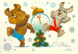 Entier Russie 1983 " Horloge Et Lapin " - Horlogerie